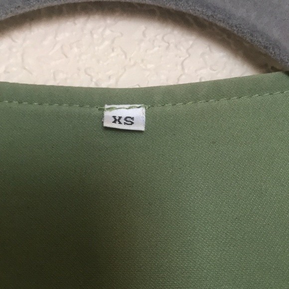 Army Green Long Sleeve Pockets Trench Coat - Picture 12 of 12